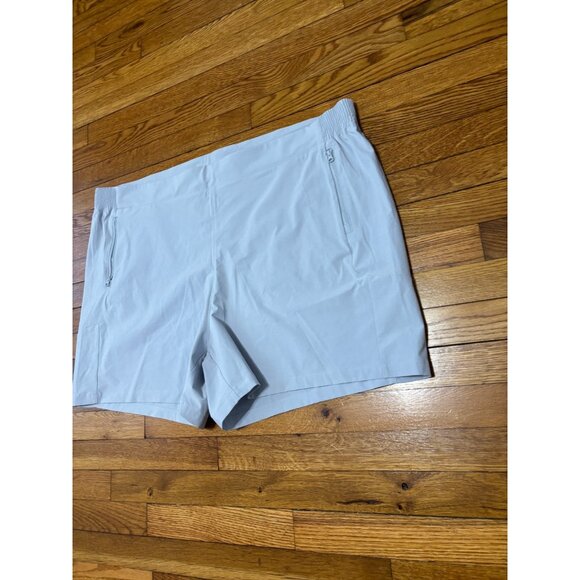 Columbia Women's PFG Shorts Plus Sz 3X Blue Elastic Waist Zipped Pockets Hiking - Picture 2 of 7
